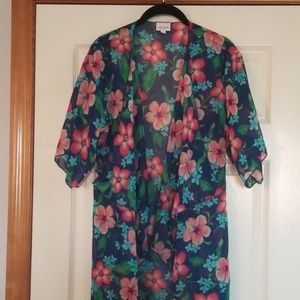 Lularoe Lindsey kimono tropical print